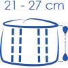 Hoogte 21 tot 27 cm