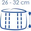 Hoogte 26 tot 32 cm