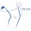 omvang bovenbeen (14cm boven de knie)